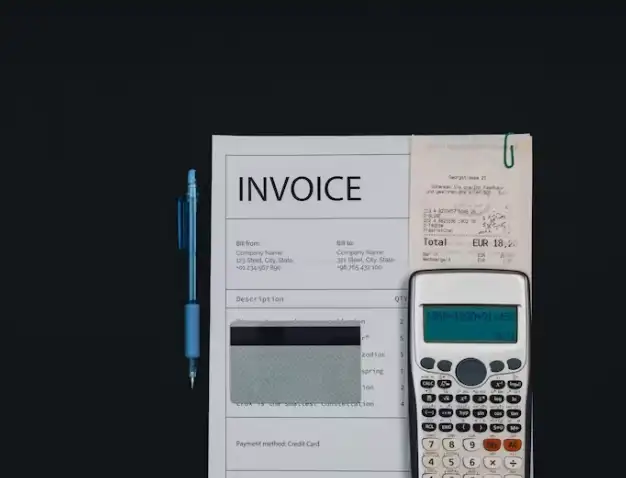Example of a retail invoice generated by software