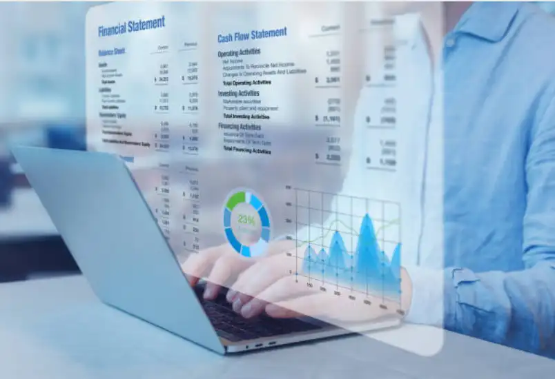 Financial reports dashboard for businesses