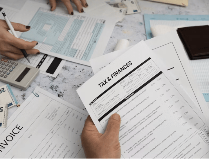 Tax management screen