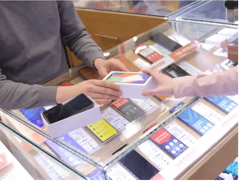 Example of POS screen for a mobile shop