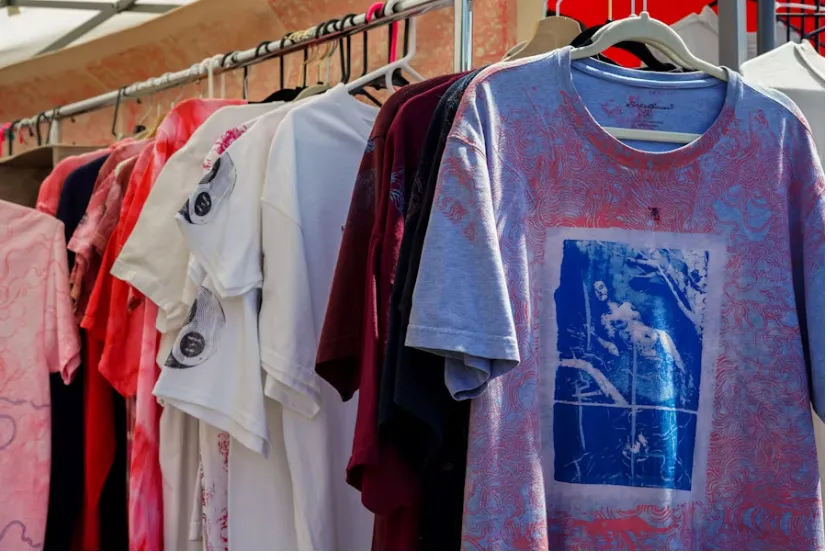 Matrix inventory grid showing sizes and colors for a t-shirt